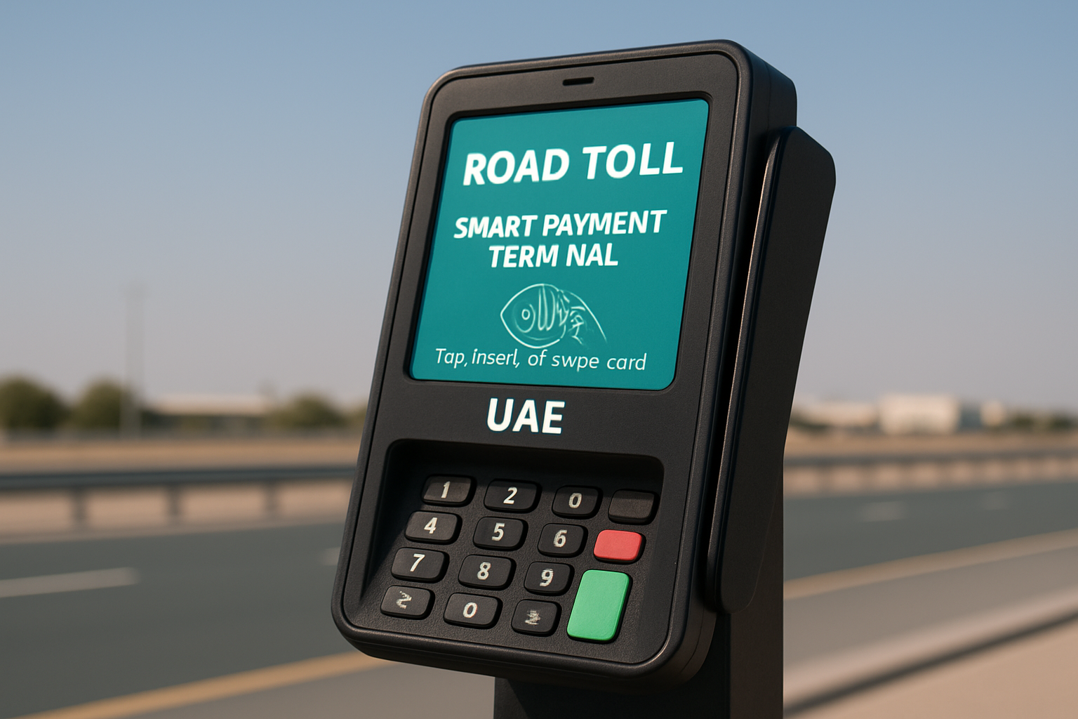 Smart payment terminal for road tolls in UAE